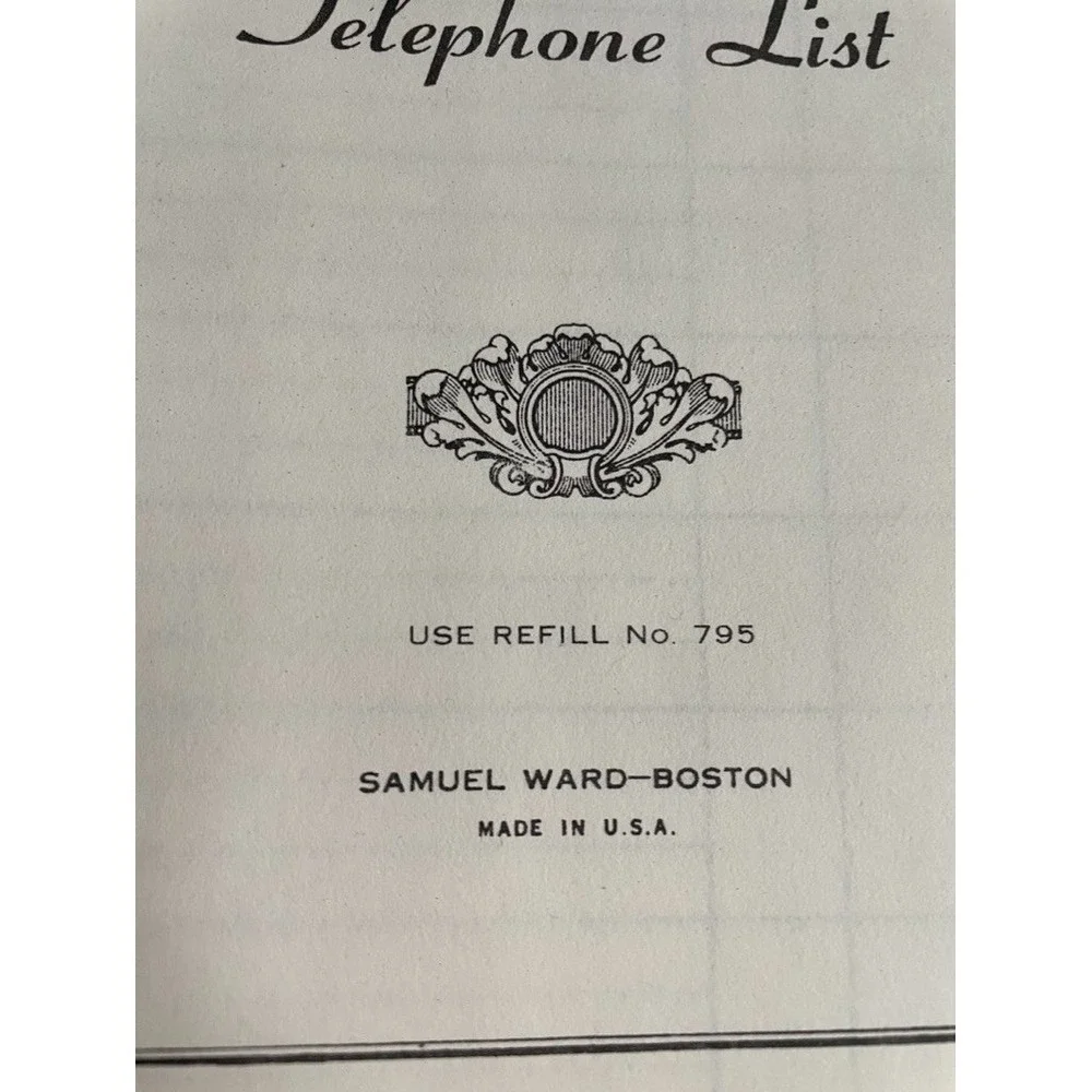 Vintage The Elite Address Book‎ and Telephone List Samuel Ward Boston